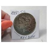 1880-cc Morgan Silver Dollar Coin VF *better date*