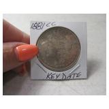 1881-cc Morgan Silver Dollar Coin XF *better date*
