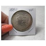 1882 Morgan Silver Dollar Coin XF