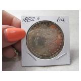 1882-s Morgan Silver Dollar Coin AU