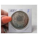1882-cc Morgan Silver Dollar Fine *better date*