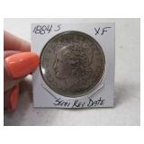 1884-s Morgan Silver Dollar Coin XF