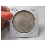 1885 Morgan Silver Dollar Coin XF