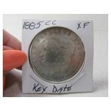 1885-cc Morgan Silver Dollar XF Rare