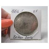 1886-s Morgan Silver Dollar Coin XF