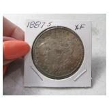 1887-s Morgan Silver Dollar Coin XF