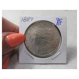 1889 Morgan Silver Dollar 2/2 Coin XF