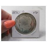 1890-o Morgan Silver Dollar Coin VG
