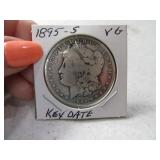1895-s Morgan Silver Dollar VG *key date*