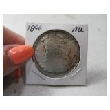 1896 Morgan Silver Dollar Coin AU