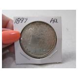 1897 Morgan Silver Dollar Coin AU