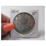 1904 Morgan Silver Dollar Coin XF