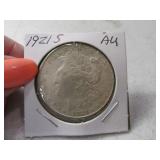 1921-s Morgan Silver Dollar Coin AU
