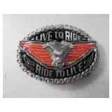 Live To Ride~Ride To Live HARLEY Belt Buckle