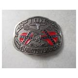 Rebel Confederate I LIKE COUNTRY MUSIC Belt Buckle