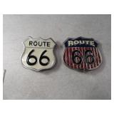(2) ROUTE 66 Belt Buckles