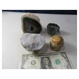(4) Geode Rock Mineral Stone Specimens