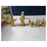 (5) 80s SPOONTIQUES Pewter Plated Castles & Dragon