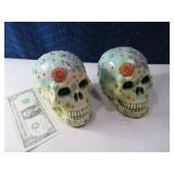 (2) Matching SKULL Plastic 5" Figures Heads