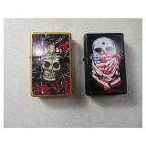(2) Butane Skull-Themed Lighters