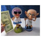 (2) Old Man & Old Woman BobbleHead Collectibles