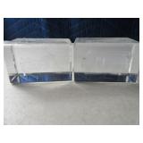 (2) Firetruck & Motorcycle 3" Glass Scene Weight A