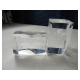 (2) Glass I LOVE YOU~Kissing Birds 3" PaperweightB
