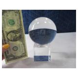 Solid Glass 3.5" Gazing Ball w/ 2" Glass Holder