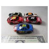 (5) HOsize Nascar Themed Slot Cars asst EXC