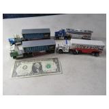 (4) asst Semi Truck & Trailer Slot Cars EXC