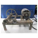 Running Motor w/ Pulleys On Stand