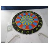 Vintage Dart Board w/ Game Paper Inserts