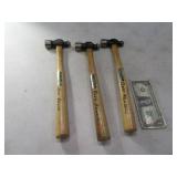 (3) Vintage 13" STANLEY Ball Ping Hammers EXC 2of3
