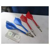 (4) early Metal Lawn Darts