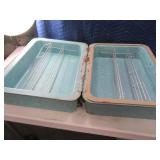 early NATCCO Unusual 20" Cooler Icebox blue