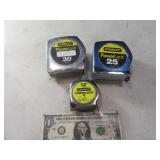 (3) Stanley Tape Measures
