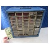 45drawer Metal Nut/Bolt Organizer w/ Contents