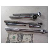 (6) 3/8"drive Socket Ratchets Driver & Extensions