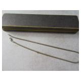 Early 15" Sterling Silver Standed Necklace in Box