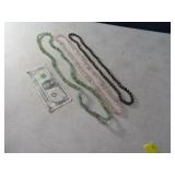 (3) Beautiful Real Stone Necklaces heavy