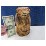 8"  Wooden Carved Bear