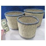 3pc Modern Nesting Basket SET
