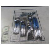 35pc INTERNATIONAL Flatware SET Nice + Tray 6place