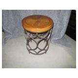 18" New Wood/Metal Modern Accent Table Round $$