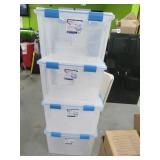 (4) 80qt STERLITE Gasket Clear Sealing Tubs $$ 4/9
