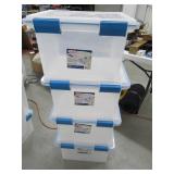 (4) 32qt STERLITE Gasket Clear Sealing Tubs $$ 2/2