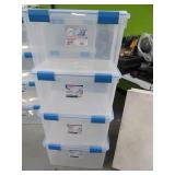 (4) 54qt STERLITE Gasket Clear Sealing Tubs $$ 3/3