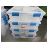 (4) 37qt STERLITE Gasket Clear Sealing Tubs $$