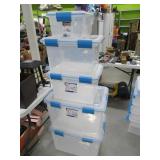 (5) asst STERLITE Clear Gasket Sealing Tubs