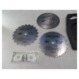 (3) Craftsman 7.25" Saw Blades & Holder/Case